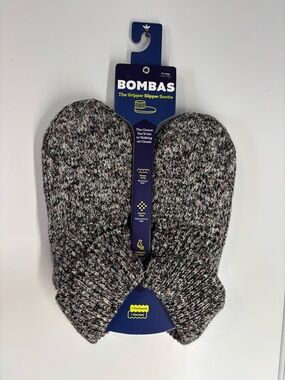 Bombas Heathered Gray Gripper Slipper Mittens (NWT)